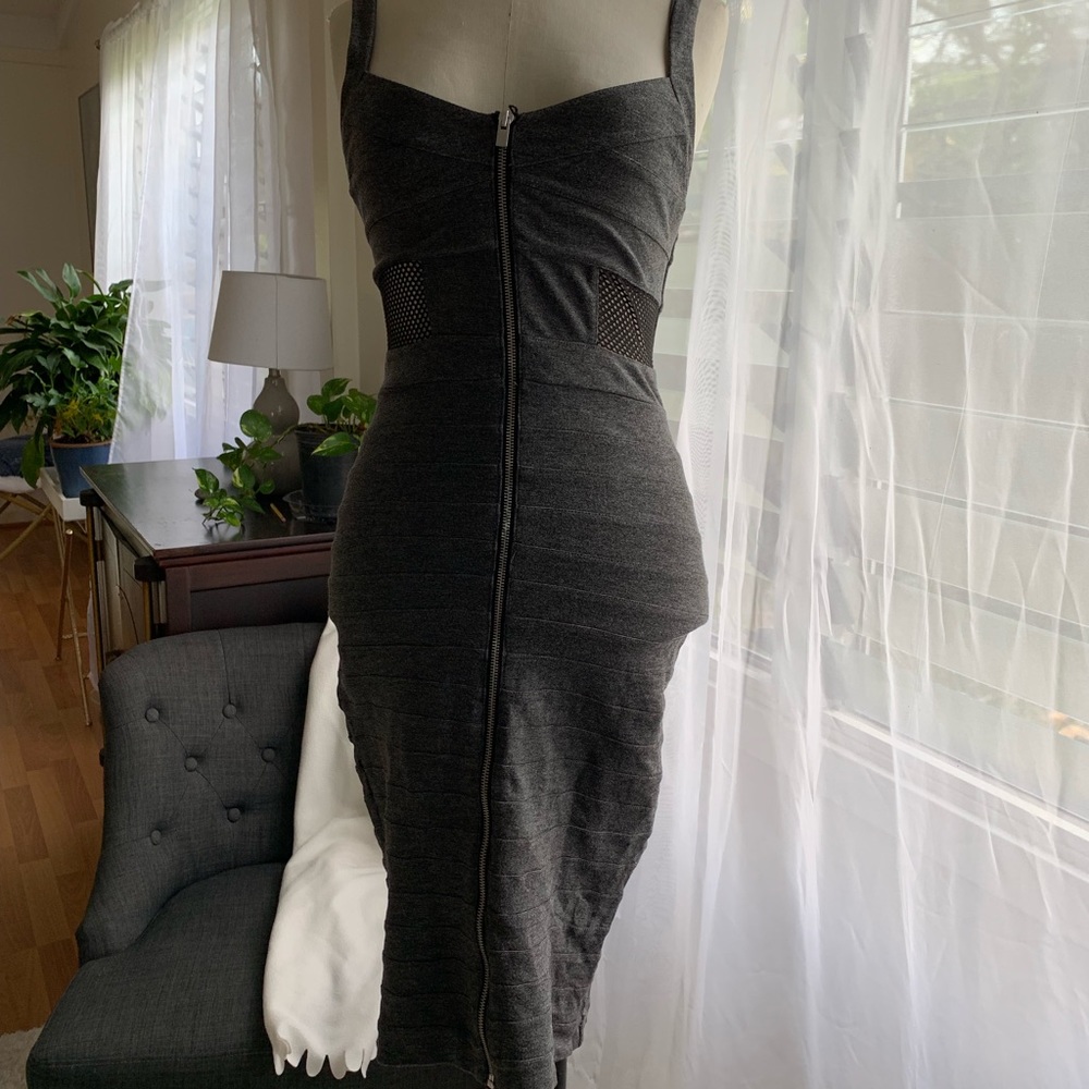Grey bodycon dress